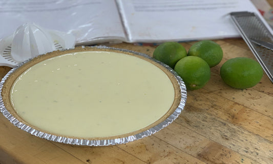 Fresh homemade key lime pie dessert