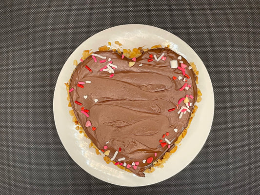 Heart Shaped Chocolate Pie