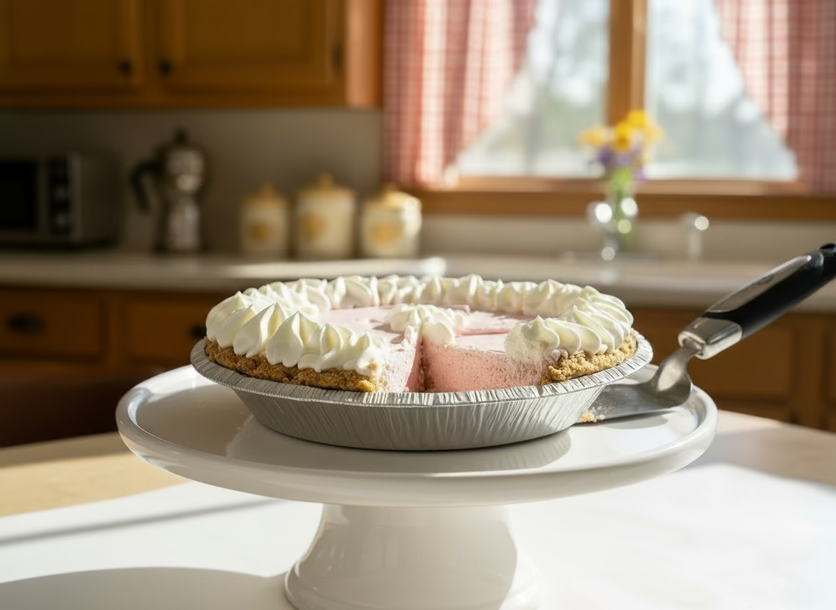 Fluffy raspberry icebox pie at sweet peas