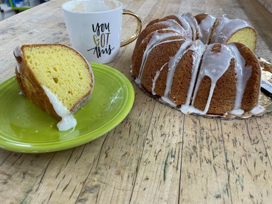 Lemon Bundt Cake with Slice
