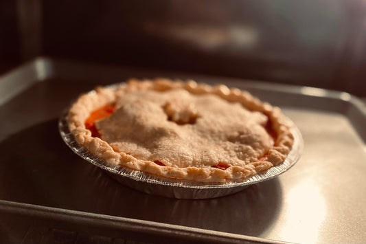 Fresh Baked Cherry Pie in Oven