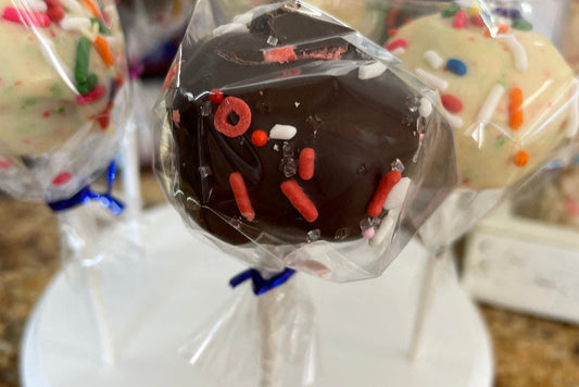 Chocolate Cake Pop with Sprinkles