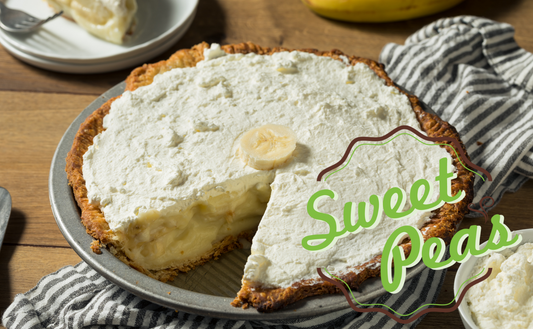 Banana cream pie with whipped topping