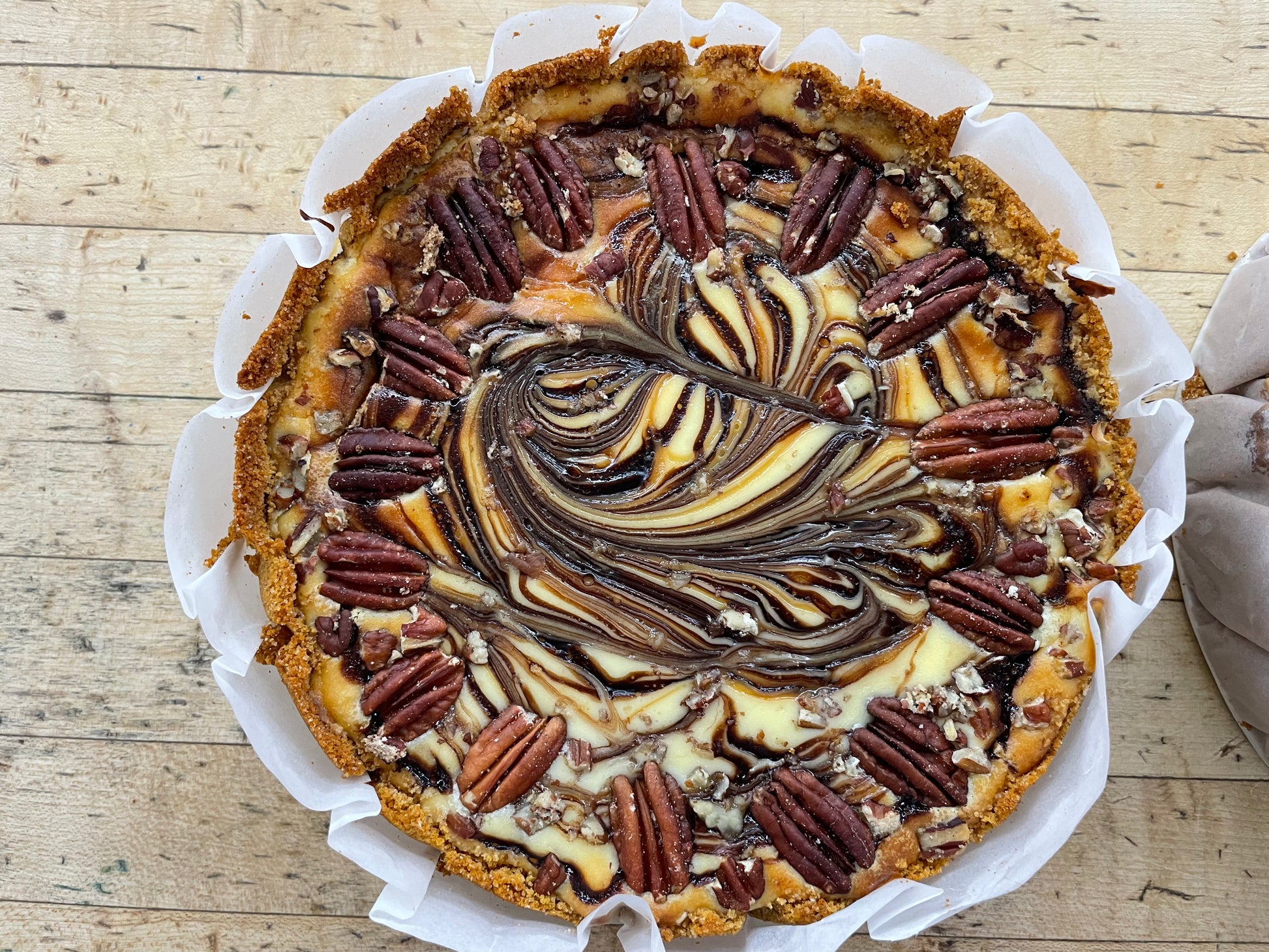 Pecan Swirl Cheesecake Pie
