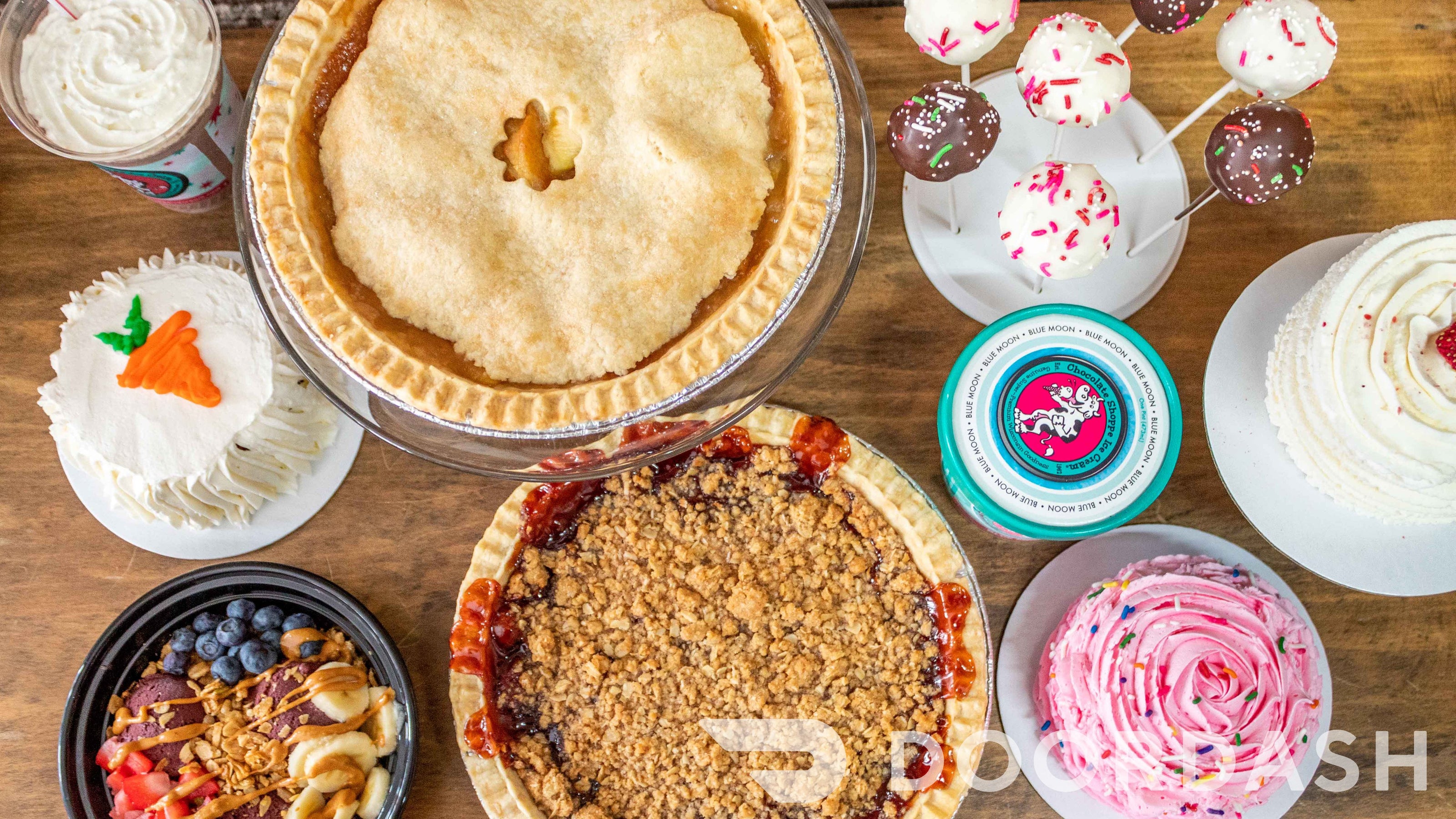 Assorted Pies and Desserts Display