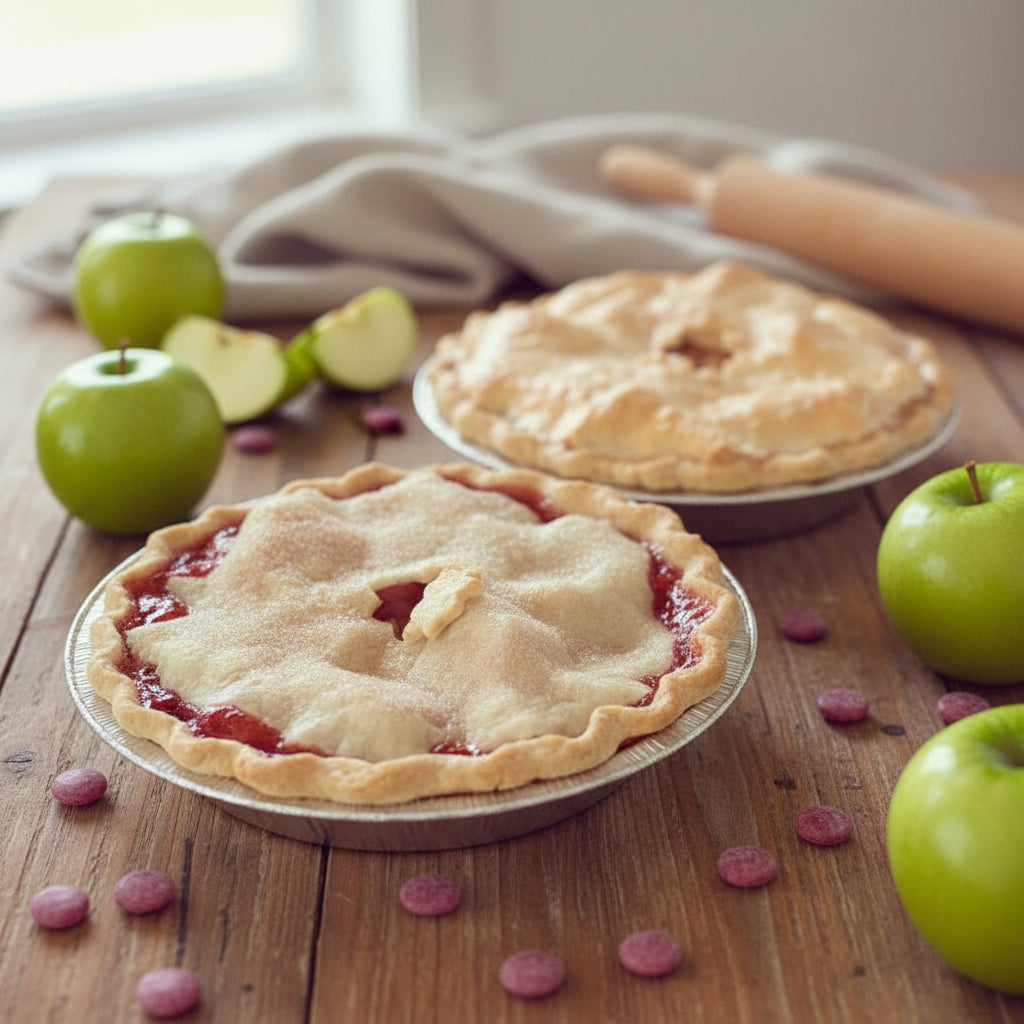 apple pie baked with cinnamon candy